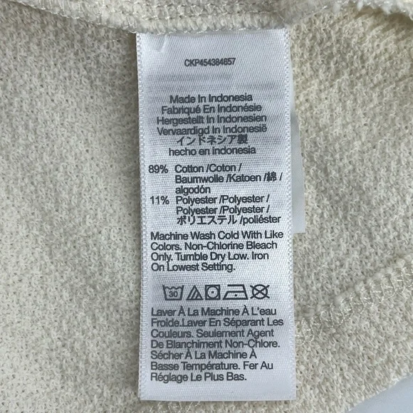 Madewell Jacquard Square-Neck Puff-Sleeve Top Antique Cream Size Extra Small - Picture 8 of 9